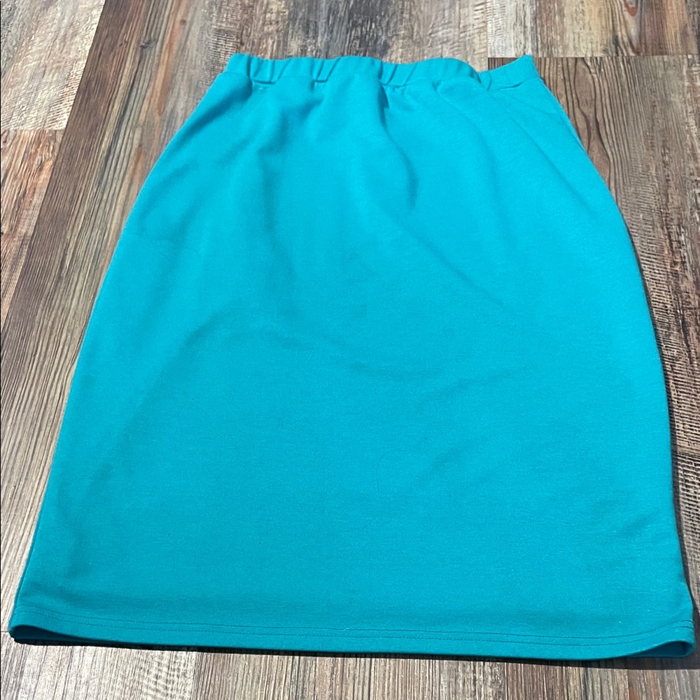 Chic Teal Pencil Skirt for Women